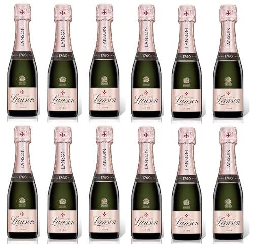 12x 0,2l - Champagne Lanson - Le Rosé - Champagne A.O.P. - Frankreich - Rosé-Champagner trocken von Lanson Champagne