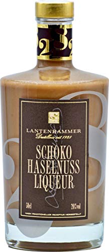 Lantenhammer – Schoko-Haselnuss Liqueur 20% Vol. (1x 500ml) | Likör aus Bayern | Von Natur aus Laktosefrei von Lantenhammer