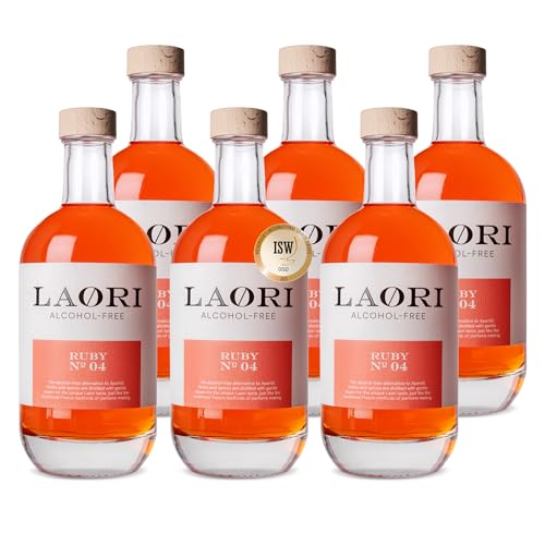 Laori Ruby No 04 Alkoholfreier Spritz 6x500 ml | Fruchtig-frischer Alkoholfreier Aperitif mit pinker Grapefruit & Orange | Perfekt für Italian Spritz & alkoholfreie Cocktails | Nur 65 Kalorien & vegan von Laori