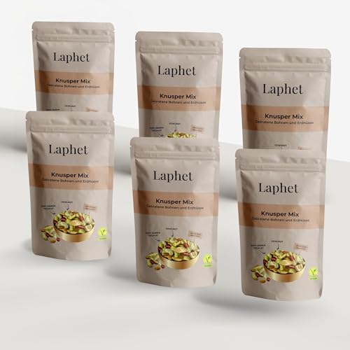 Laphet Knusper Mix 6 x 150g - Topping | Gewürzte Bohnen und Erdnüsse, Reich an Proteinen, Salat Topping, Snack, Nuts & Seeds Mix, Glutenfrei von Laphet