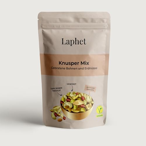 Laphet Knusper Mix - Topping | Gewürzte Bohnen und Erdnüsse, Reich an Proteinen, Salat-Topping, Snack, Nuts & Seeds Mix, Glutenfrei (150g) von Laphet