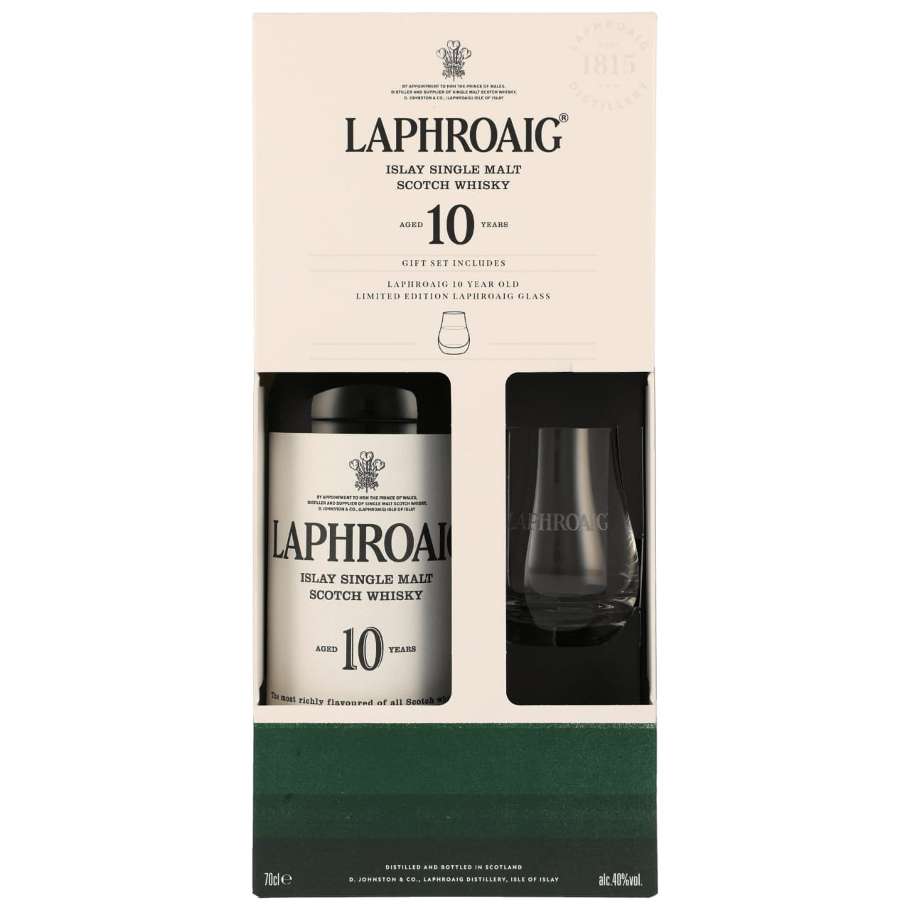Laphroaig 10 Jahre mit Glas 40% vol. 0,7l von Laphroaig
