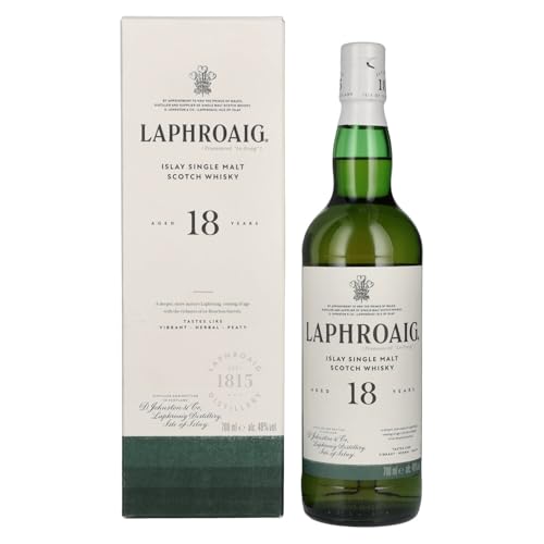 Laphroaig 18 Years Old Islay Single Malt Scotch Whisky 48% Vol. 0,7l in Geschenkbox von Laphroaig