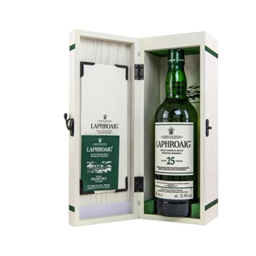 Laphroaig 25 Years Old Islay Single Malt Scotch Whisky 2022 53,4% Vol. 0,7l in Holzkiste von Laphroaig