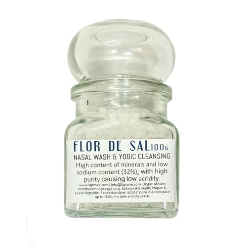 Natriumarm Flor de Sal aus mexikanischem Meeresschaum zur Nasenwäsche, 100g von LaProve