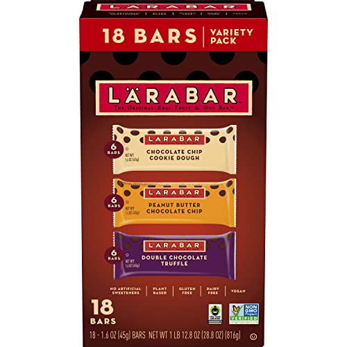 LÄRABAR Schokoladensortiment, glutenfrei, vegan, Obst- und Nussriegel, 18 Stück von Larabar