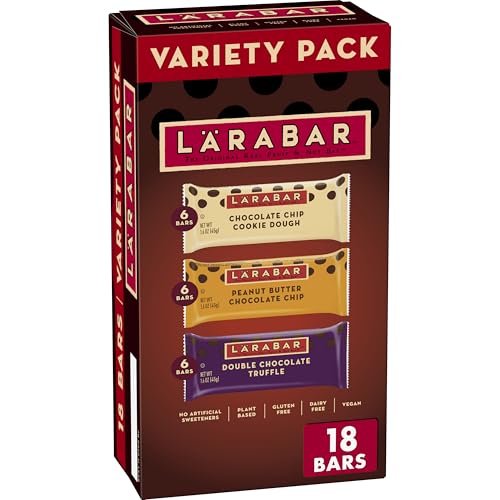 LÄRABAR Schokoladensortiment, glutenfrei, vegan, Obst- und Nussriegel, 18 Stück von Larabar