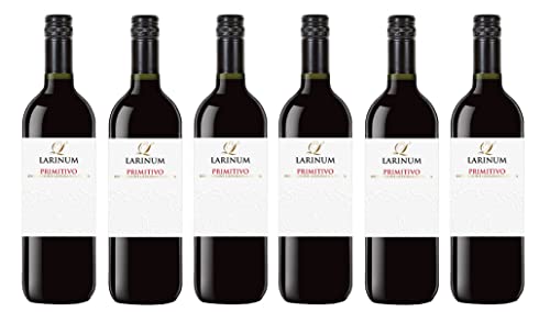 6x 1,0l - 2023er - Farnese - Larinum - Primitivo - LITER - Puglia I.G.P. - Apulien - Italien - Rotwein trocken von Larinum