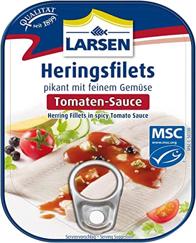 Larsen MSC Heringsfilets Tomaten-Sauce, 110 g von Larsen