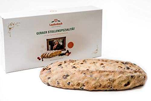 Cranberry-Nuss-Stollen I Thüringer Christstollen - täglich frisch gebacken IGeschenkverpackung für 1kg & 1,5kg (1000) von Laudenbach