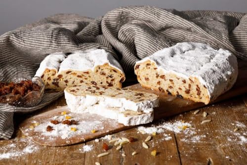 Original handgemachter Thüringer Stollen aus einer kleinen Bäckerei I Saftiger Christstollen I Weihnachtsstollen - In einer schönen Geschenkverpackung (750) von Laudenbach