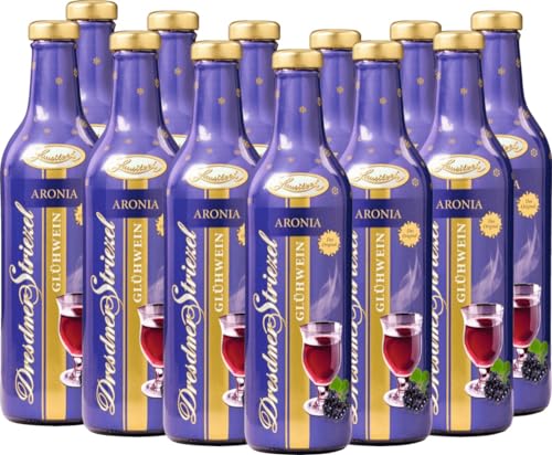 Dresdner Striezel Glühwein Aronia Lausitzer Weinhaltiges Getränk 12 x 0,75l VINELLO - 12 x Weinpaket inkl. kostenlosem VINELLO.weinausgießer von Lausitzer Früchteverarbeitung