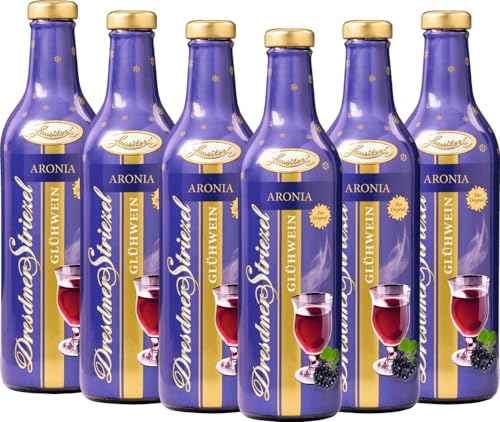 Dresdner Striezel Glühwein Aronia Lausitzer Weinhaltiges Getränk 6 x 0,75l VINELLO - 6 x Weinpaket inkl. kostenlosem VINELLO.weinausgießer von Lausitzer Früchteverarbeitung