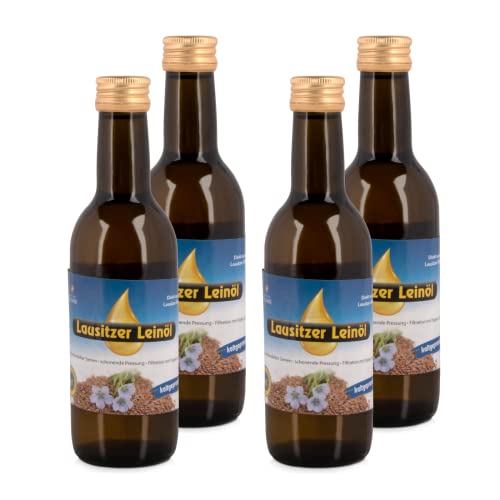 4 x Lausitzer Leinöl (kaltgepresstes Leinöl), 4x 250ml von Lausitzer Ölmühle