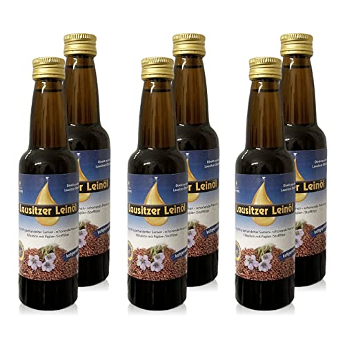 6 x Lausitzer Leinöl (kaltgepresstes Leinöl), 6x 100ml von Lausitzer Ölmühle