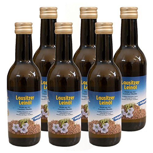 6 x Lausitzer Leinöl (kaltgepresstes Leinöl), 6x 250ml von Lausitzer Ölmühle