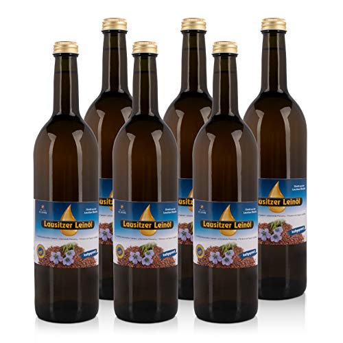 6 x Lausitzer Leinöl (kaltgepresstes Leinöl), 6x 750ml von Lausitzer Ölmühle