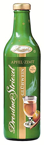 Dresdner Strietzel Apfel-Zimt Glühwein in der metallisierten Vollsleeve Flasche mit dem Motiv der Semperoper in Dresden, 6 x 0,75 l von Lausitzer