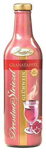 Dresdner Striezel Glühwein Granatapfel - Rosewein in der metallisierten Vollsleeve Flasche mit dem Motiv des Schloss Moritzburg aus Sachsen 6 x 0,75 l von Lausitzer