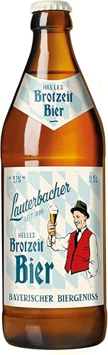 Lauterbacher Brotzeitbier - Bayerisches Bier, Traditionelles Genussbier aus Deutschland (12 x 0,5l) von Lauterbacher