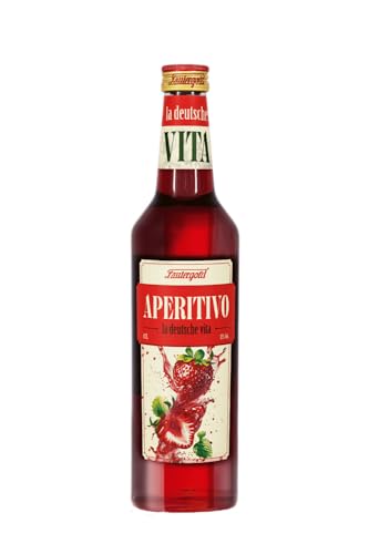 Aperitivo la deutsche vita 11% vol. 0,7 Liter Erdbeeraperitif Aperitif zum Mischen mit Sekt oder Tonic von Lautergold