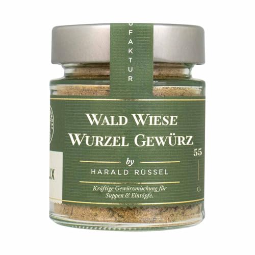 Gewürzmischung | Wald Wiese Wurzel Gewürz | by Harald Rüssel | 12 klassische Gewürze und Kräuter | 55 g im Glas von Laux