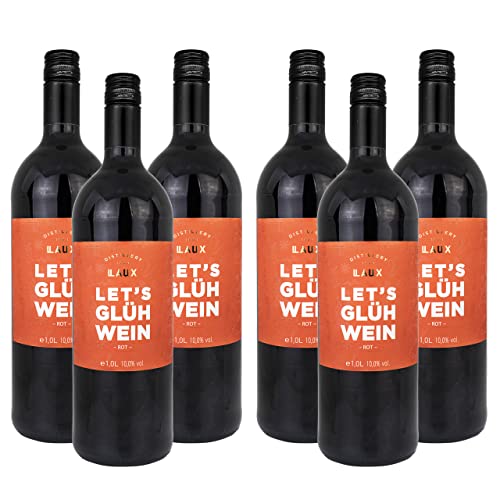 LAUX Roter Glühwein | Weihnachtlich Aromatischer Roter Glühwein | Fruchtig Würzig Mit Typischen Aromen | Ideales Alkohol Geschenk (10% Vol.) (6 x1L) von Laux