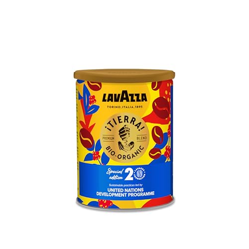 Lavazza, ¡Tierra! Special Edition, Bio-Mahlkaffee, 250 g, Ideal für Mokka, mit aromatischen Noten von Früchten und Blumen, 100% Arabica, Intensität 6/10, mittlere Röstung von Lavazza