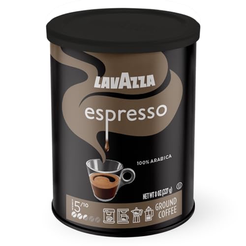 Lavazza Caffe Espresso Medium Roast Gemahlener Kaffee für Unisex – 237 ml Kaffee von Lavazza