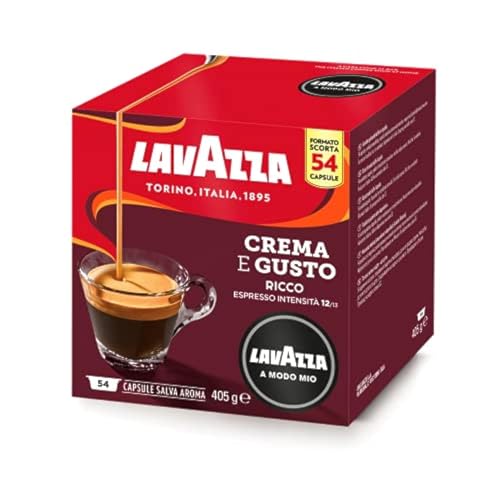 Lavazza Crema e Gusto Ricco 216 Kaffeekapseln A Modo Mio Espresso, 4 Packungen mit je 54 Kapseln von Lavazza