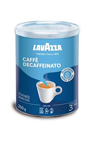 Lavazza, Caffè Decaffeinato, Gemahlener Kaffee, für Mokka-Kannen, Koffeinfreier Espresso, mit Aromanoten von Trockenfrüchten, Arabica & Robusta, Intensität 3/10, Mittlere Röstung, 250 g von Lavazza