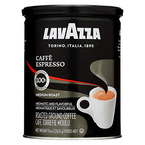 Lavazza Gemahlener Kaffee Caffe Espresso, geröstete mittlere 8 Unzen Dosen voll von 12 von Lavazza