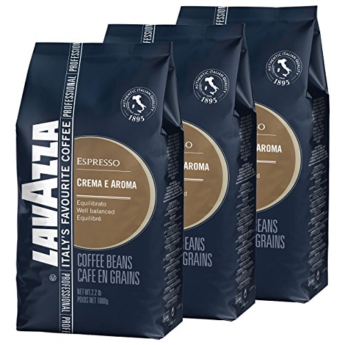 Lavazza Kaffee Creme e Aroma Blau, Espresso, Bohnenkaffee, Röstkaffee, Ganze Bohnen, 3 x 1000g von Lavazza