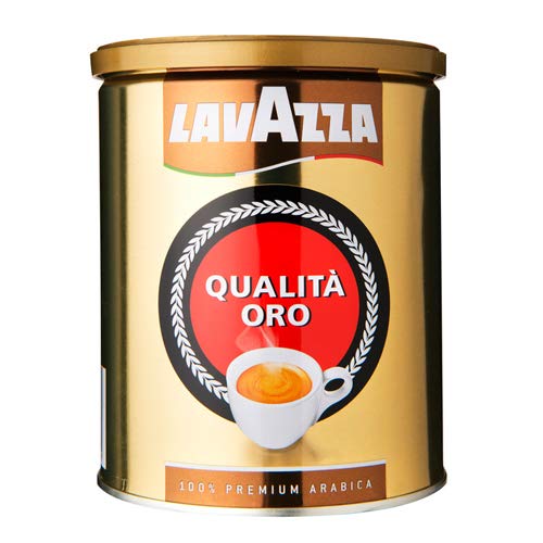 Lavazza Kaffee Qualita Oro, Espresso Arabica Röstkaffee, Bohnenkaffee gemahlen, Filterkaffee, 250g Dose von Lavazza