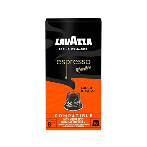 Lavazza Lungo Intenso, Intensives Espresso-Erlebnis mit Noten von Karamell und Schokolade, 10 Kapseln, Nespresso kompatibel von ESPRESSO