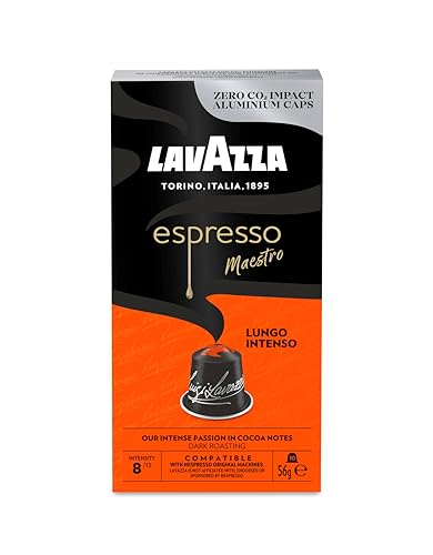 Lavazza Lungo Intenso, Intensives Espresso-Erlebnis mit Noten von Karamell und Schokolade, 10 Kapseln, Nespresso kompatibel von Lavazza