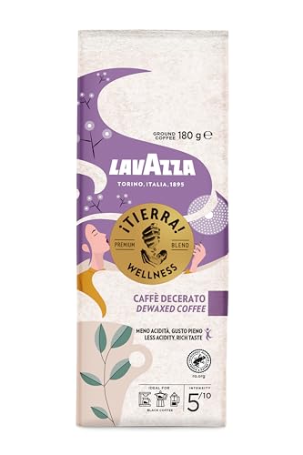 Lavazza, ¡Tierra! Wellness, gewachster gemahlener Kaffee, 180g, Arabica und Robusta, Intensität 5/10, mittlere Röstung, 1er Pack ( Verpakung kann variren ) von Lavazza