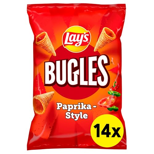 Lay´s Bugles Paprika – Herzhafter Mais-Snack mit Paprika-Geschmack – (14 x 75 g) von BFYSYO