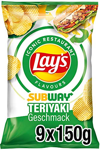 Lay's Subway Chicken Terriyaki - Knusprig gewürzte Kartoffelchips für eine gelungene Party (9 x 150 g) von Lay's