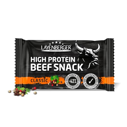 Layenberger High Protein Beef Snack - Protein Snack aus deutschem Rindfleisch - Single-Pack (1 x 35 g) - Classic von Layenberger