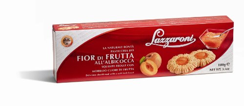 Lazzaroni Fior di Frutta Gebäck mit Aprikosenfüllung, 100 g, 4er Pack (4 x 100 g) von Lazzaroni