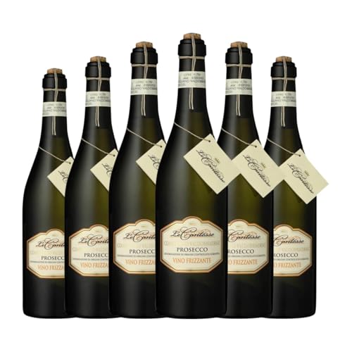 Le Contesse Frizzante Glera Prosecco di Valdobbiadene Superiore di Cartizze 75 cl Weißer Sekt (Karton mit 6 Flaschen von 75 cl) von Le Contesse