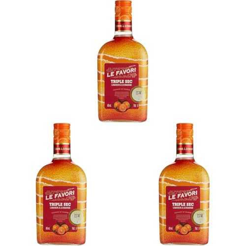 Le Favori - Triple Sec Orangenlikör 40% Vol seit 1876 - Produkt aus Frankreich (1 x 0.7 l) | 700 ml (3er Pack) von Le Favori