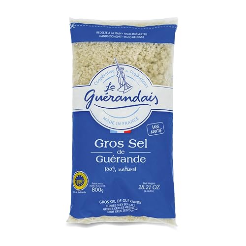 Gros Sel de Guérande – 800g Meersalz grob - französisches, unraffiniertes grobes Salz auch für Salzmühle geeignet von Le Guerandais