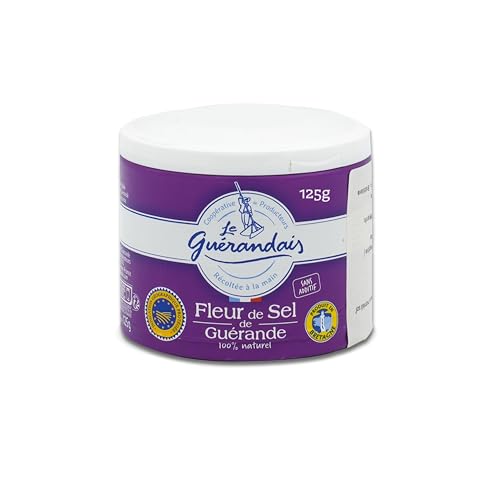 Handgeschöfptes Fleur de Sel, DE GUERANDE, 125g Dose von Le Guerandais