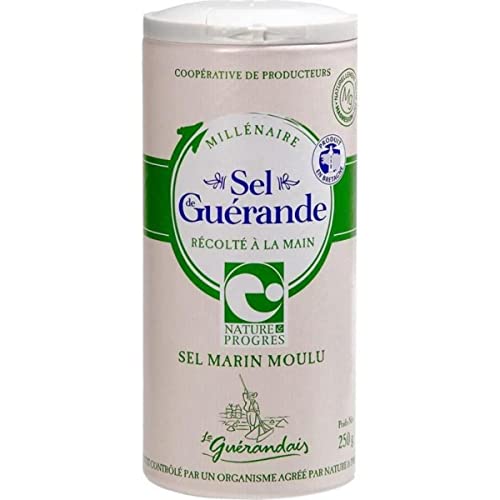 Le Guérandais Millénaire Sel Marin Moulu de Guérande Récolté à la Main (französisches Meersalz), 250 g von Le Guérandais