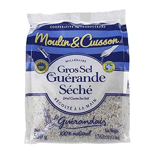 Le Guerandis – großes getrocknetes Salz, speziell für Mühle, Beutel 500 g, 4 Stück von Benedicta