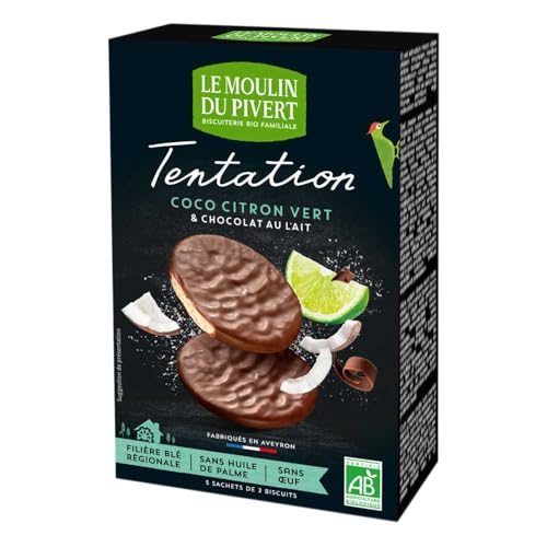 Le Moulin du Pivert Kekse Kokosnuss-Limette, mit Milchschokolade, 110g (12) von Le Moulin du Pivert