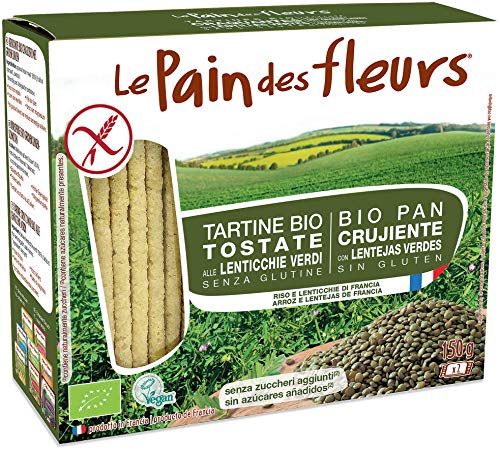 Knusprige grüne Linsen Toasts Bio Glutenfrei 150 G von Le Pain des Fleurs