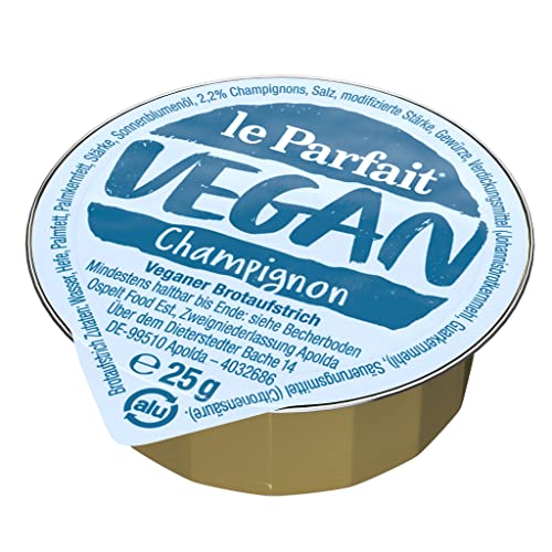 Le Parfait Champignon, Veganer Brotaufstrich Herzhaft Cremig und Pflanzlich, o.k.A., 1 Karton (120 x 25g) von Le Parfait